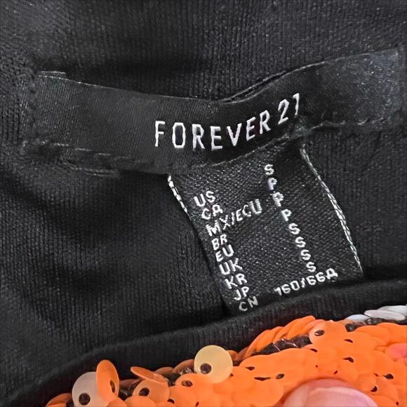 Forever 21 Colorful Diamond Colorful Sequin Mini Skirt Size Small - Picture 5 of 6